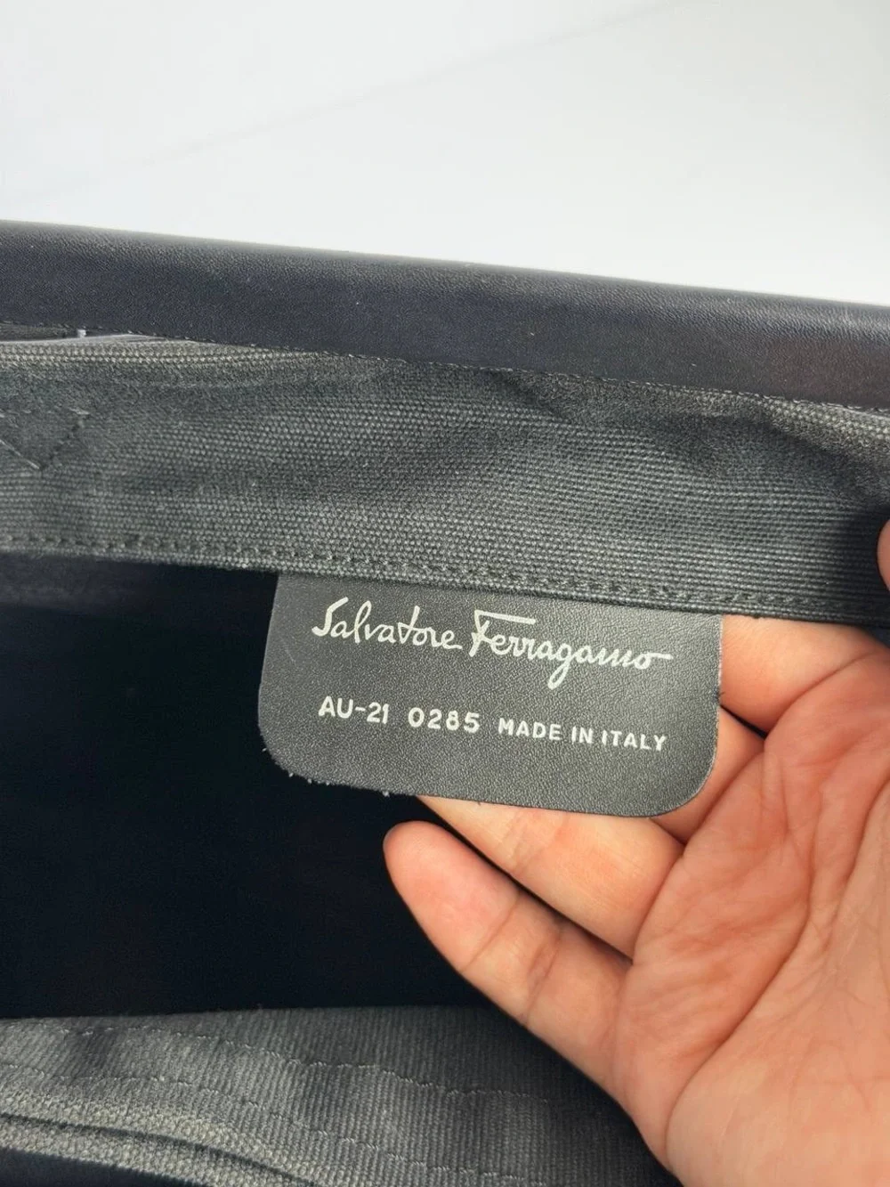 Salvatore Ferragamo 2-Way Black PVC and Leather Tote Bag